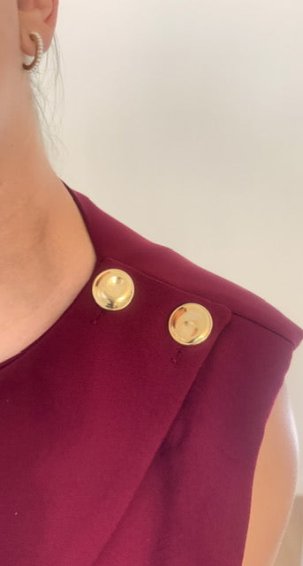 CONJUNTO BORDEAUX COM CINTO
