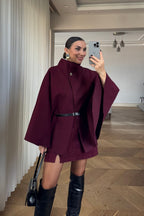 Capa bordeaux Com Cinto