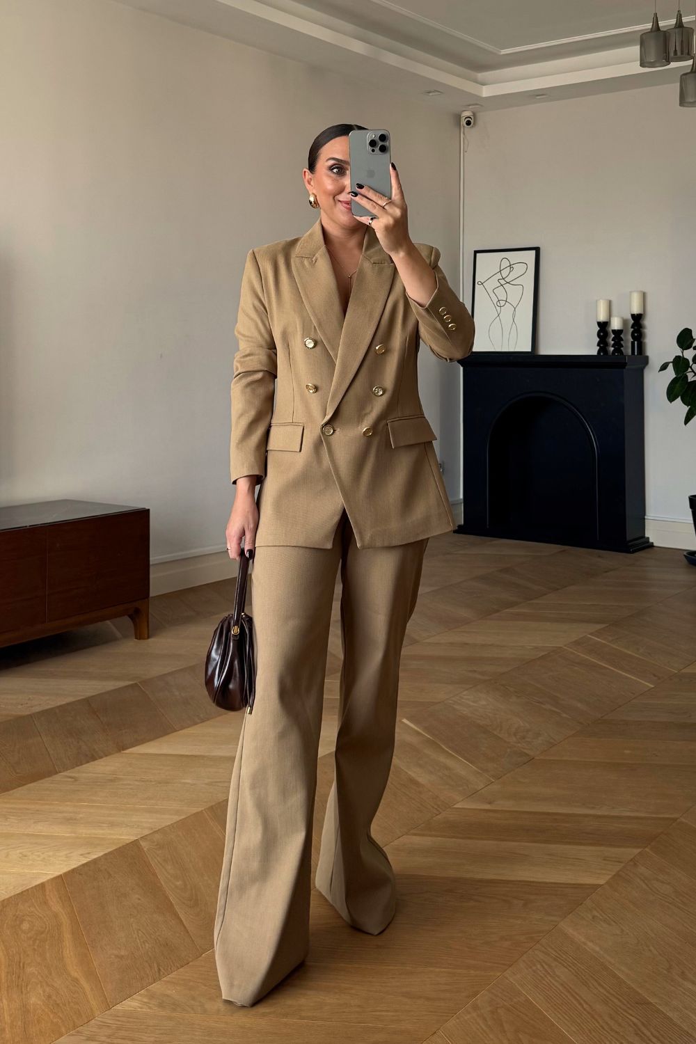 BLAZER CAMEL COM BOTÕES DOURADOS