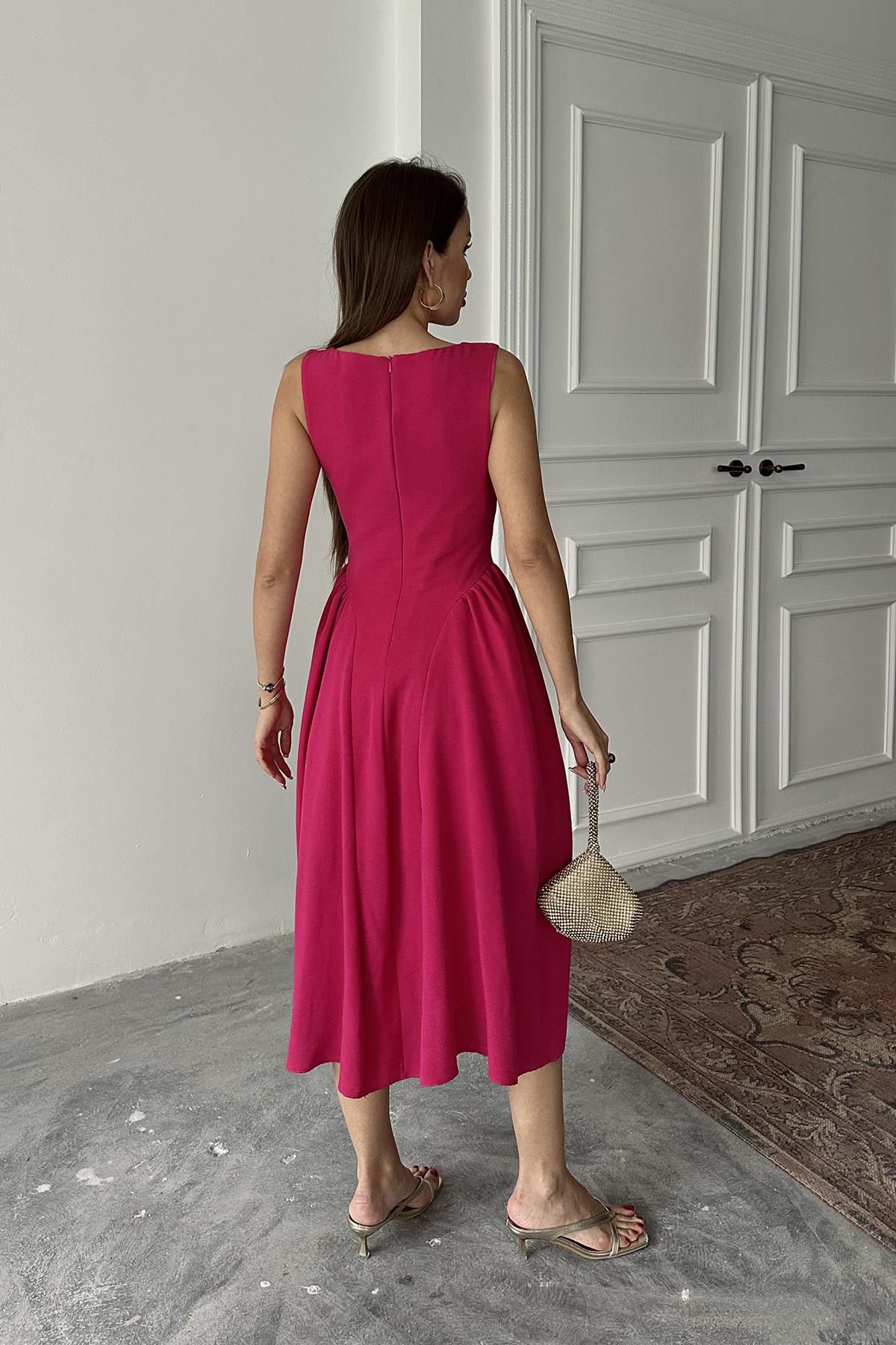 VESTIDO ROSA FÚCSIA
