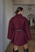 Capa bordeaux Com Cinto