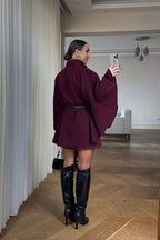 Capa bordeaux Com Cinto