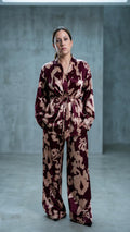 Conjunto estampado de cetim