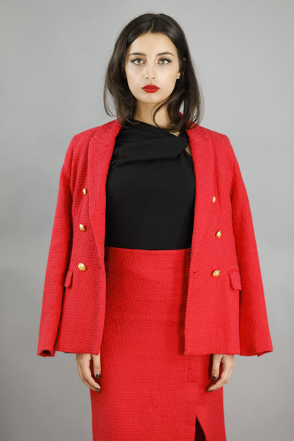 BLAZER TEXTURIZADO VERMELHO