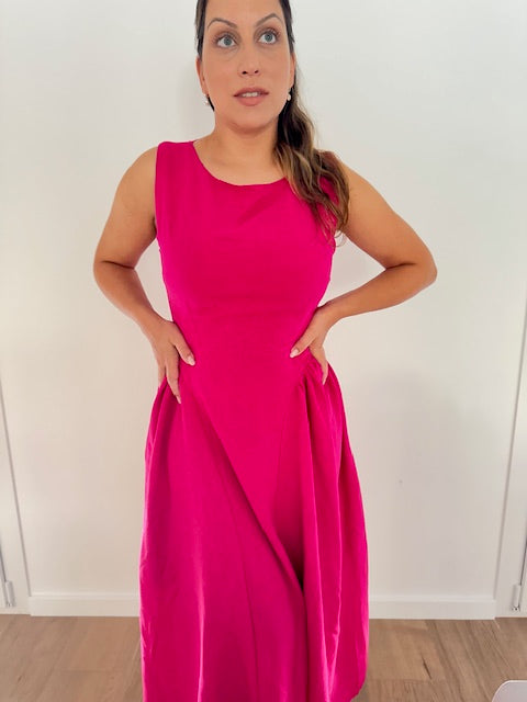 VESTIDO ROSA FÚCSIA